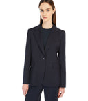 Max Mara Weekend Lamine Navy Blue Blazer