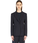 Max Mara Weekend Lamine Navy Blue Blazer