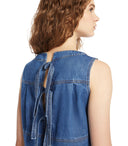 Max Mara Weekend Magia Blue Denim Cropped Top