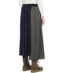 Max Mara Weekend Managua Green And Blue Midi Skirt