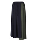 Max Mara Weekend Managua Green And Blue Midi Skirt