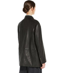 Max Mara Weekend Marat Black Leather Blazer