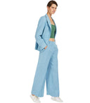 Max Mara Weekend Nalut Light Blue Single Breasted Jacket