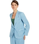 Max Mara Weekend Nalut Light Blue Single Breasted Jacket