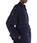 Max Mara Weekend Natale Blue Trench Coat