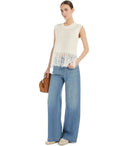 Max Mara Weekend Navetta White Fringed Top