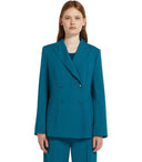 Max Mara Weekend Nervoso Blue Double Breasted Blazer