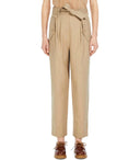 Max Mara Weekend Occhio Beige Carrot Fit Trousers