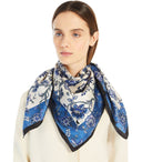 Max Mara Weekend Onesto Blue Foulard Scarf