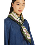Max Mara Weekend Onesto Green Foulard Scarf