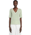 Max Mara Weekend Opzione Green Striped T Shirt