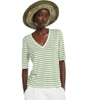 Max Mara Weekend Opzione Green Striped T Shirt