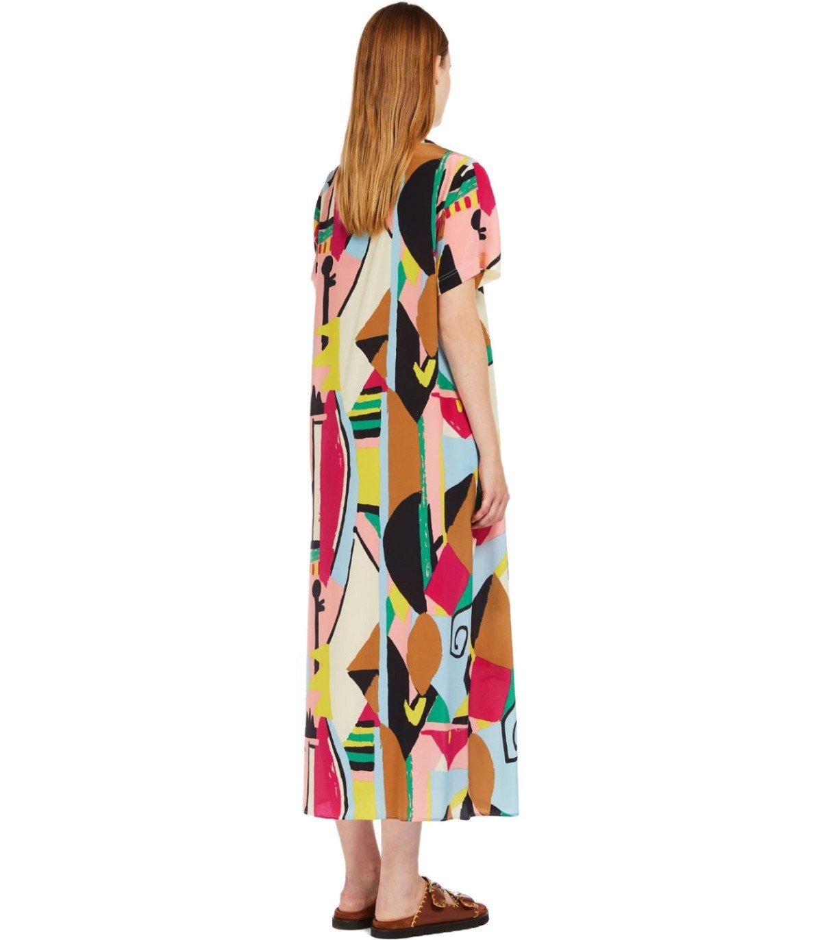 max mara weekend maxi dress Max Mara Weekend Orchis Multicolored Dress – Balardi