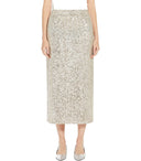 Max Mara Weekend Ottelia Silver Sequins Skirt