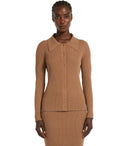 Max Mara Weekend Papiro Terra Ribbed Cardigan