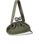 Max Mara Weekend Pasticcino Destino Medium Sage Green Clutch Bag