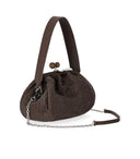 Max Mara Weekend Pasticcino Fortuna Średnia ciemnobrązowa torba sprzęgła