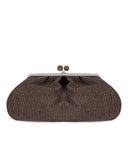 Max Mara Weekend Pasticcino Nabarro Large Dark Brown Clutch Bag