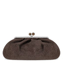 Max Mara Weekend Pasticcino Nabarro Large Dark Brown Clutch Bag