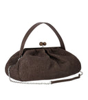 Max Mara Weekend Pasticcino Nabarro Large Dark Brown Clutch Bag