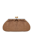 Max Mara Weekend Pasticcino Nabarro Large Tan Clutch Bag