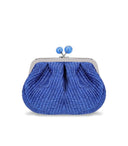 Max Mara Weekend Pasticcino Palmas Small Blue Clutch Bag