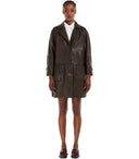 Max Mara Weekend Petra Cioccolato Leather Jacket