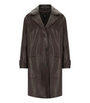 Max Mara Weekend Petra Cioccolato Leather Jacket