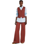 Max Mara Weekend Sonale Rust Flared Trousers