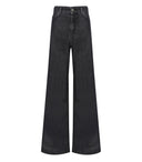 Max Mara Weekend Vega Black szeroko nogi jeansy
