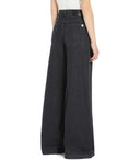 Max Mara Weekend Vega Black szeroko nogi jeansy