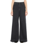 Max Mara Weekend Vega Black szeroko nogi jeansy