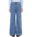 Max Mara Weekend Vega Light Blue Wide Leg Jeans