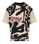 Max Mara Weekend Viterbo Beige 및 Black T 셔츠