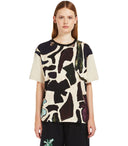 Max Mara Weekend Viterbo Beige 및 Black T 셔츠