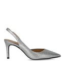 Michael Kors Alina Flex Silver Slingback Pumps