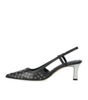 Michael Kors Alora Black Silver Slingback Pump
