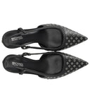 Michael Kors Alora Black Silver Slingback Pump