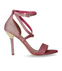 Michael Kors Astrid Glitter Silver Gold Heeled Sandal