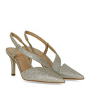 Michael Kors Jaida Gold Slingback Pumps