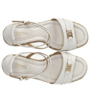 Michael Kors Mandy White Wedge Sandal