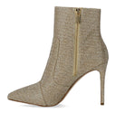 Michael Kors Rue Strass Gold Heeled Ankle Boot