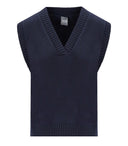 Mm Max Mara Scafati Blue Knitted Vest