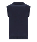 Mm Max Mara Scafati Blue Knitted Vest