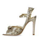 Ncub Platinum Heeled Sandal With Bow