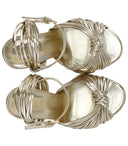 Ncub Platinum Heeled Sandal With Bow