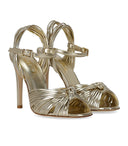 Ncub Platinum Heeled Sandal With Bow