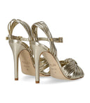 Ncub Platinum Heeled Sandal With Bow