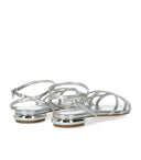 Ncub Stich Silver Flat Sandal