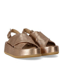 Paloma Barceló Basima Bronze Platform Sandal